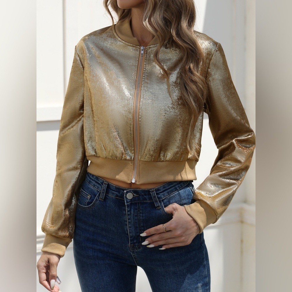 Zip Up Cropped Jacket